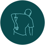 Image of patient with back pain